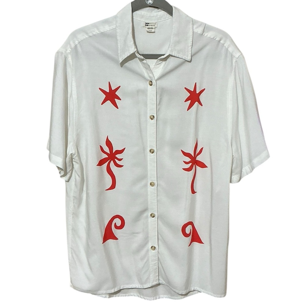 BILLABONG On Vacation Shirt S 23” P2P White $70 Retail NWOT - Picture 2 of 13